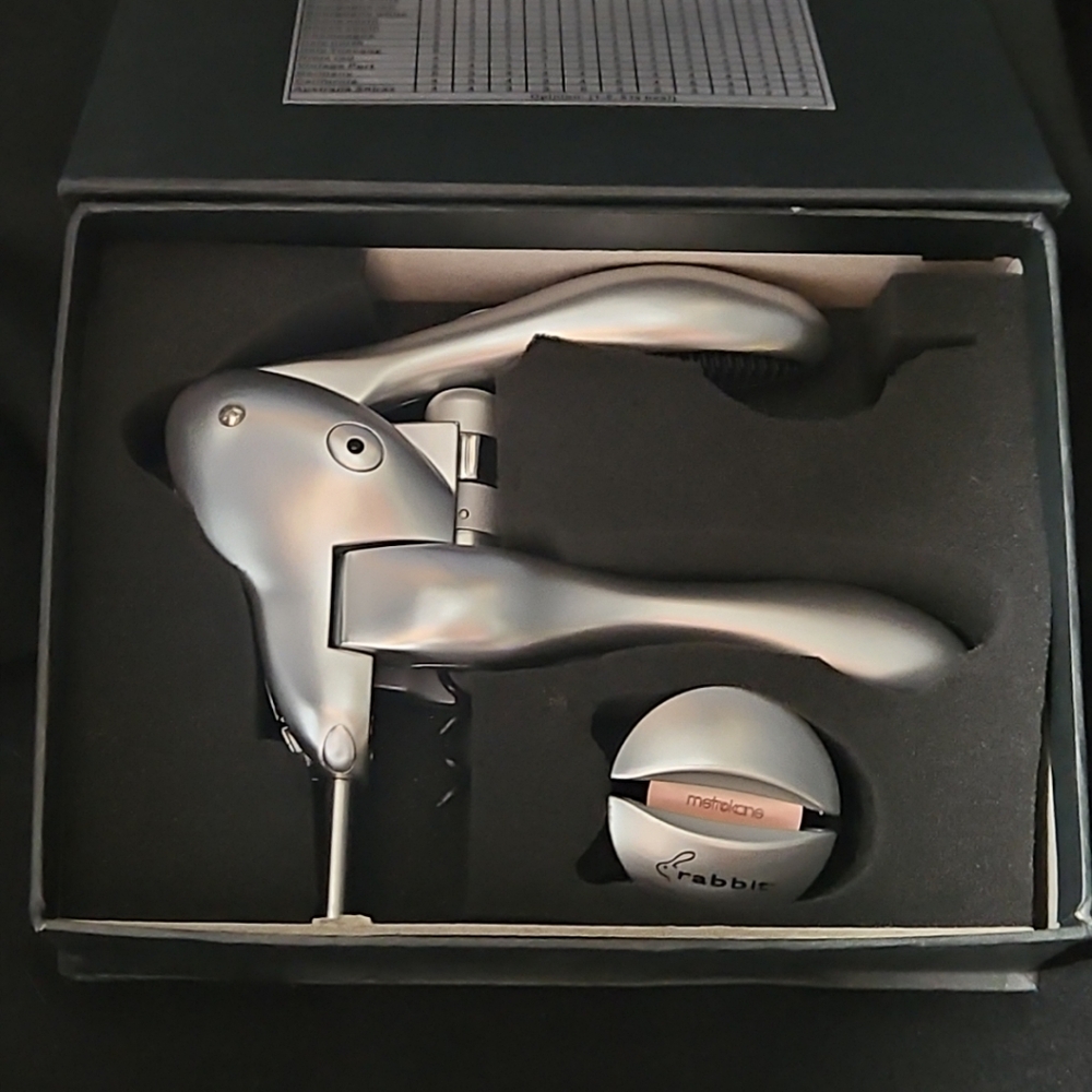 Rabbit Silver Corkscrew Tool Set for Effortless Wine‎ Opening